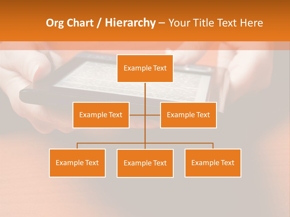 A Person Holding A Tablet On A Table PowerPoint Template