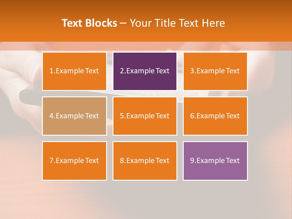 A Person Holding A Tablet On A Table PowerPoint Template