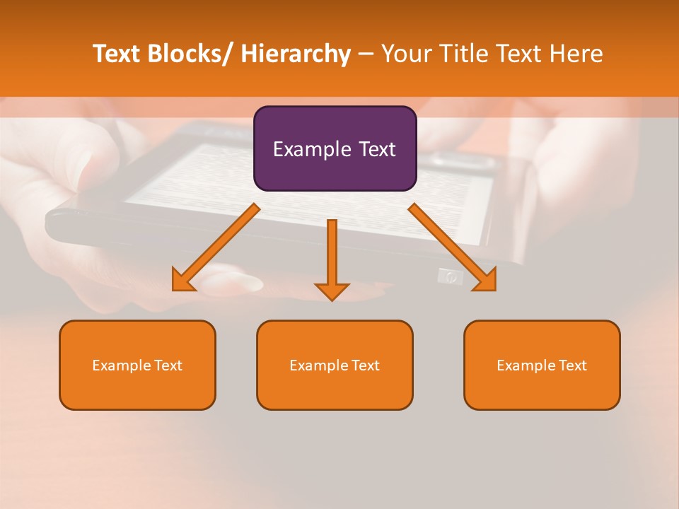 A Person Holding A Tablet On A Table PowerPoint Template