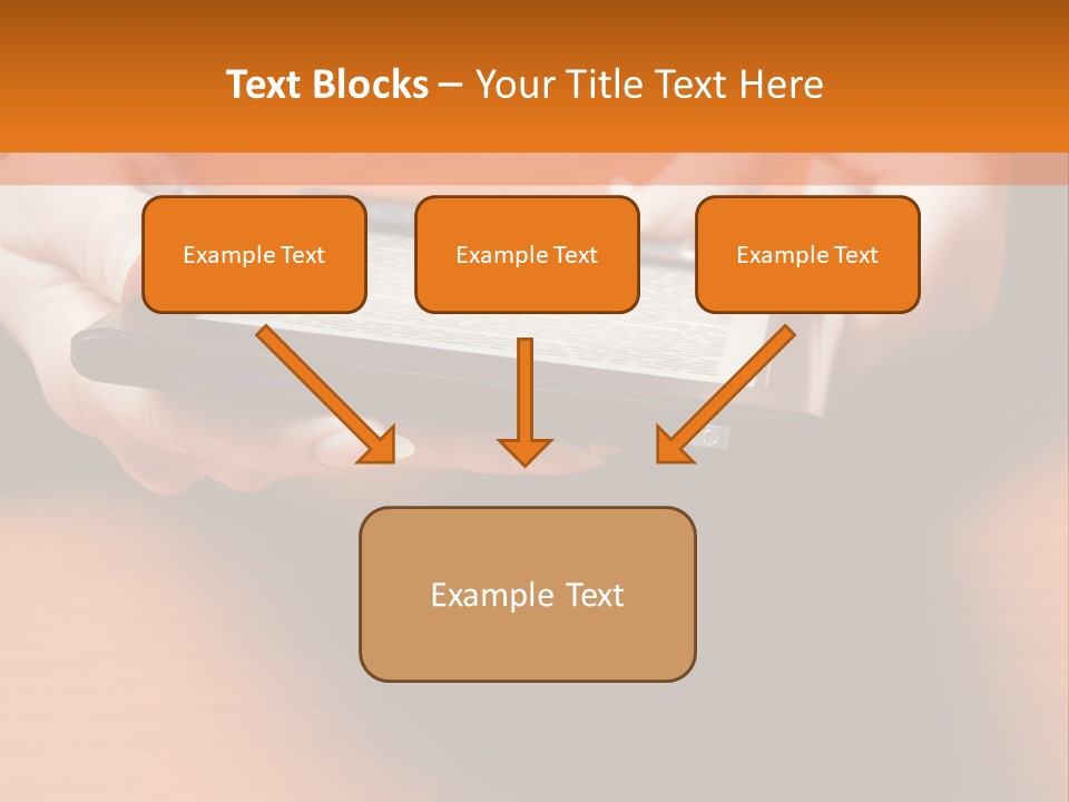 A Person Holding A Tablet On A Table PowerPoint Template