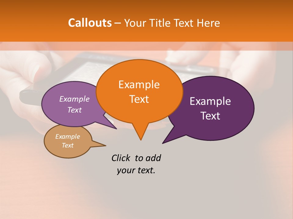 A Person Holding A Tablet On A Table PowerPoint Template