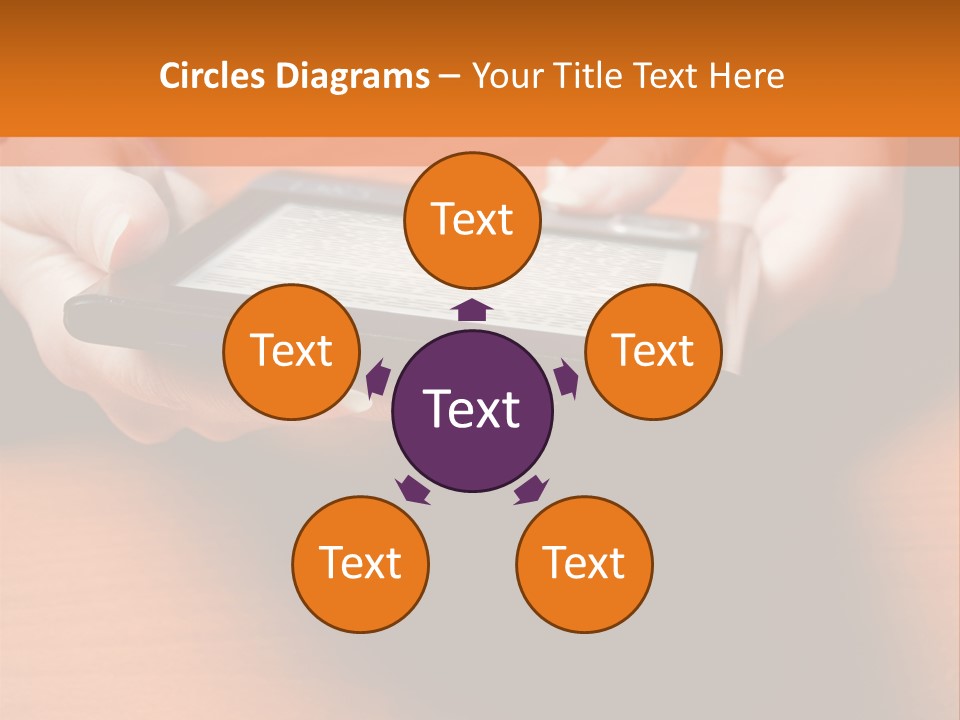 A Person Holding A Tablet On A Table PowerPoint Template