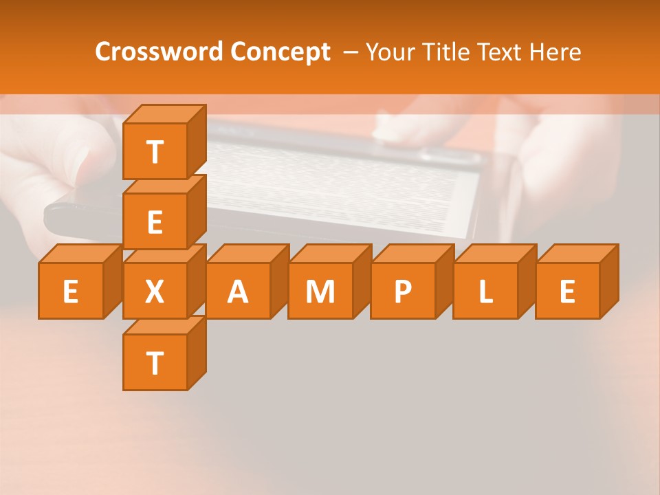 A Person Holding A Tablet On A Table PowerPoint Template