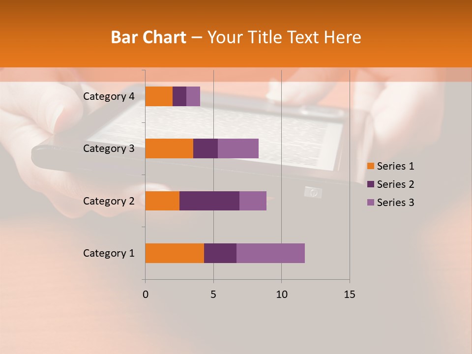 A Person Holding A Tablet On A Table PowerPoint Template