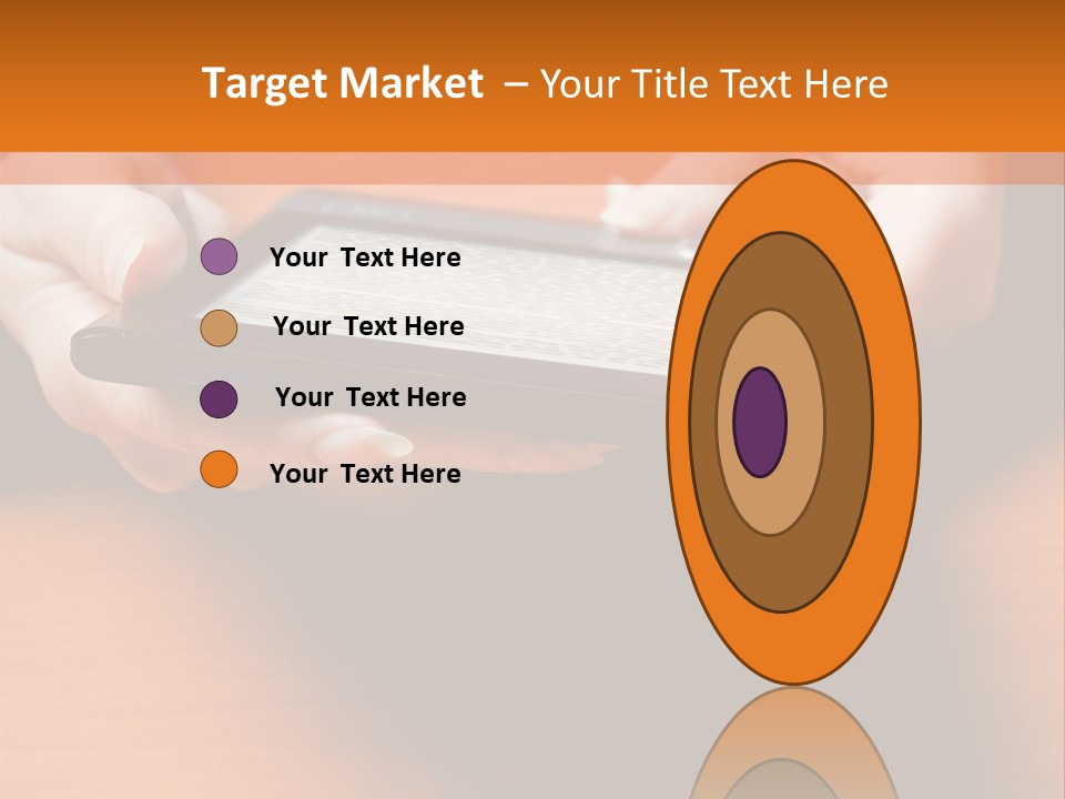 A Person Holding A Tablet On A Table PowerPoint Template