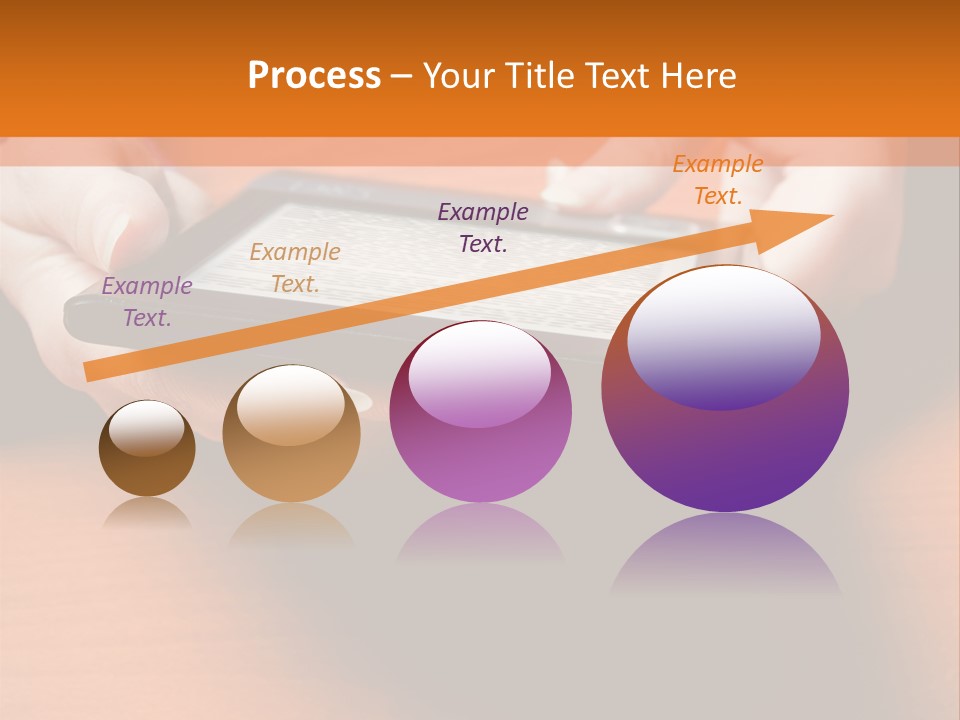 A Person Holding A Tablet On A Table PowerPoint Template