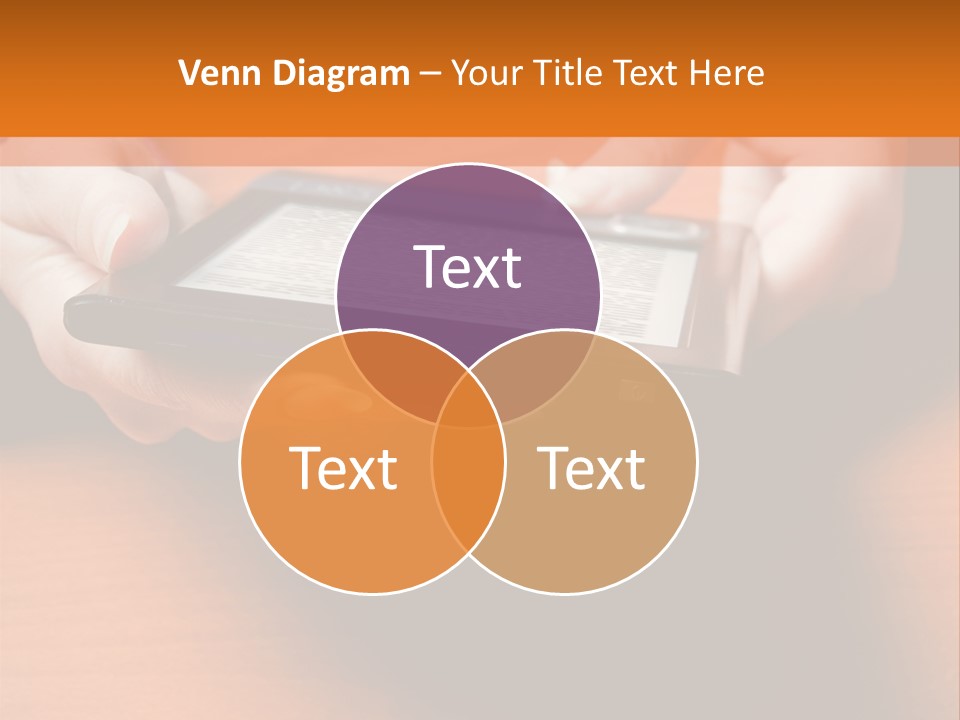 A Person Holding A Tablet On A Table PowerPoint Template