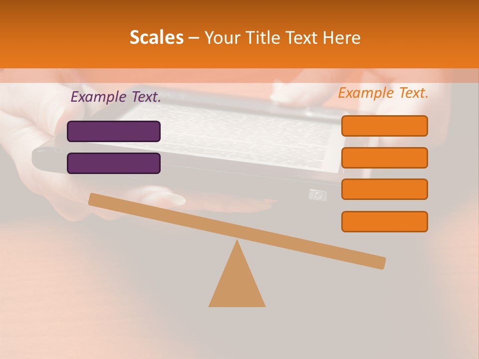 A Person Holding A Tablet On A Table PowerPoint Template