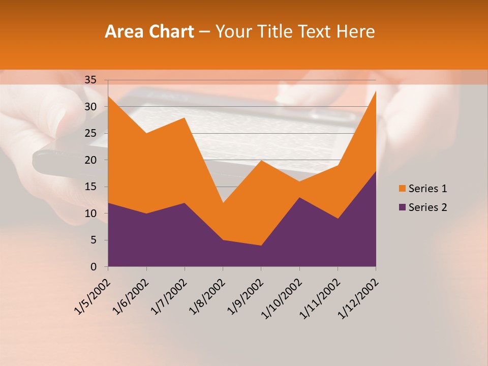 A Person Holding A Tablet On A Table PowerPoint Template