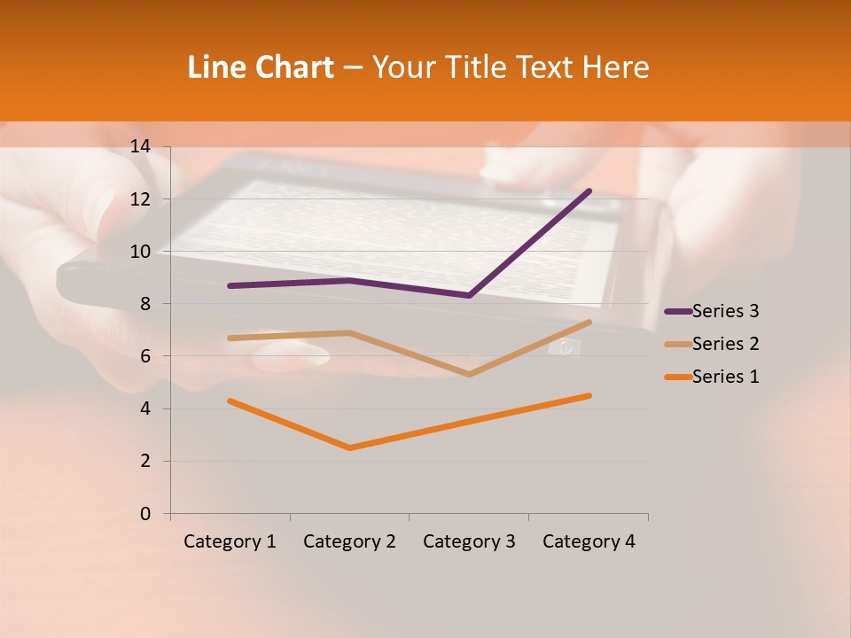 A Person Holding A Tablet On A Table PowerPoint Template