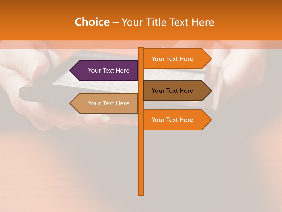 A Person Holding A Tablet On A Table PowerPoint Template