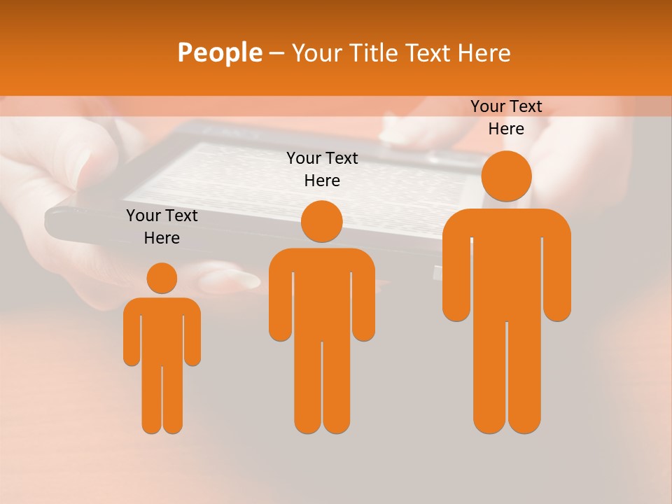 A Person Holding A Tablet On A Table PowerPoint Template