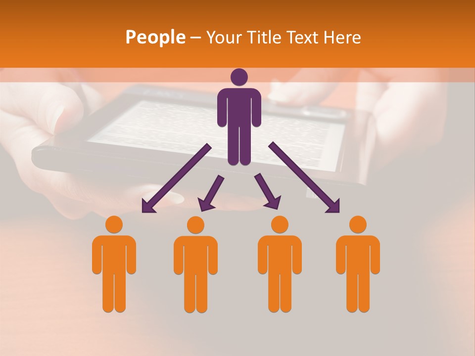 A Person Holding A Tablet On A Table PowerPoint Template