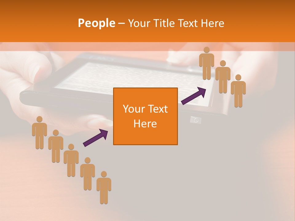 A Person Holding A Tablet On A Table PowerPoint Template