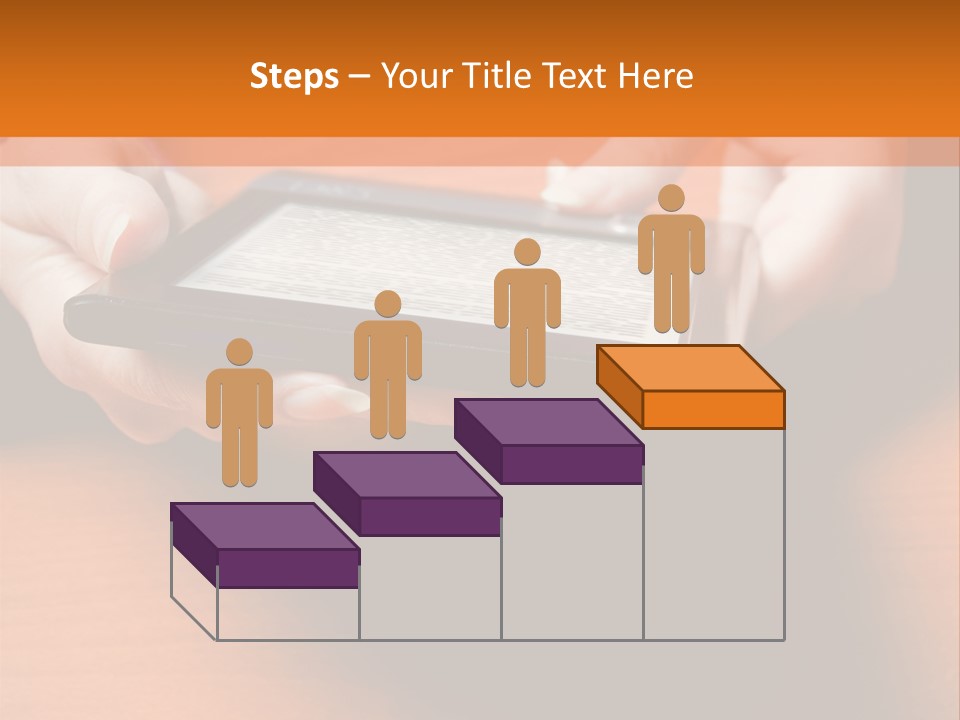A Person Holding A Tablet On A Table PowerPoint Template