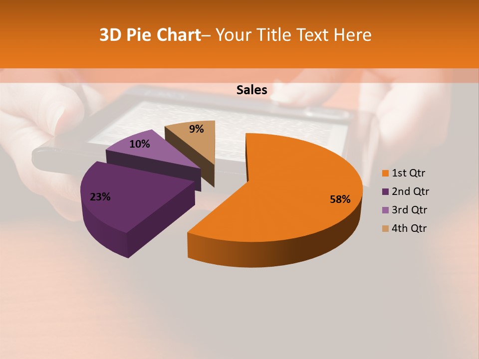 A Person Holding A Tablet On A Table PowerPoint Template