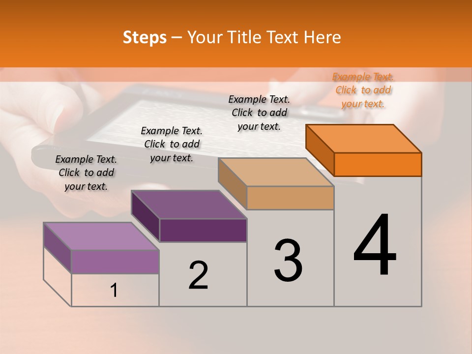 A Person Holding A Tablet On A Table PowerPoint Template