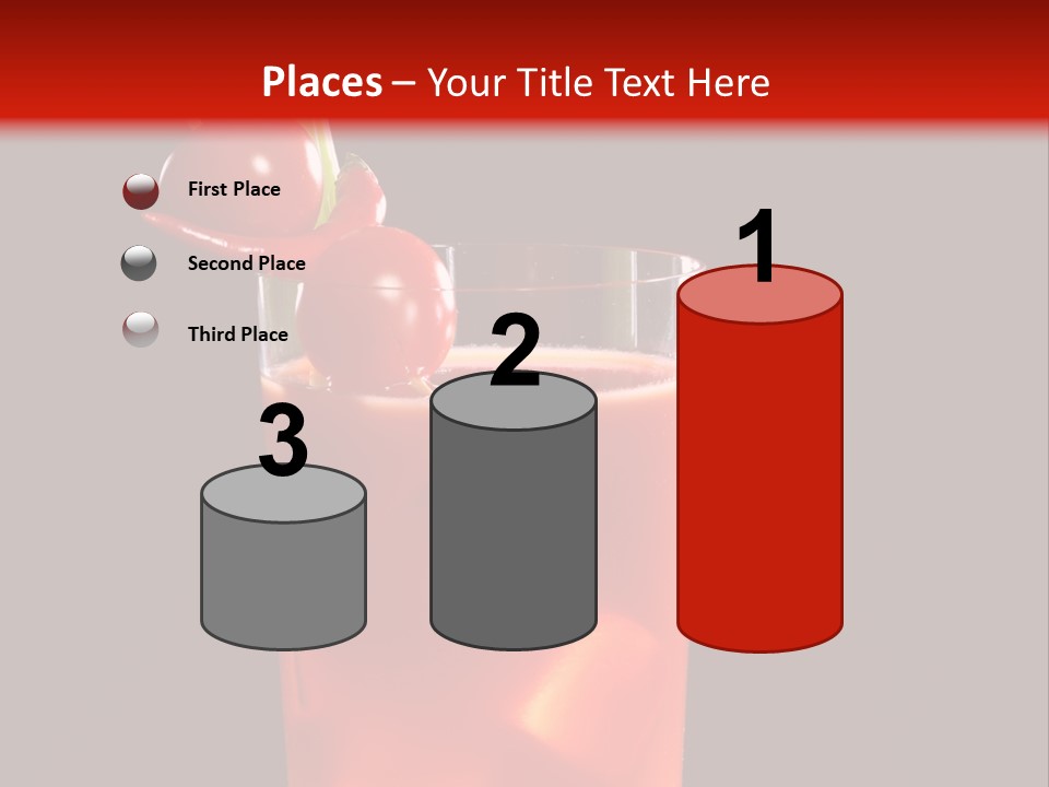 A Red Drink With Cherries In A Glass On A Black Background PowerPoint Template