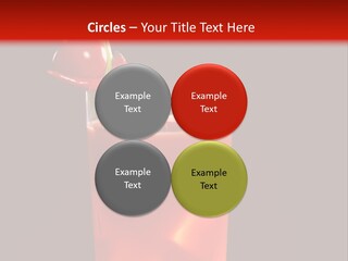 A Red Drink With Cherries In A Glass On A Black Background PowerPoint Template