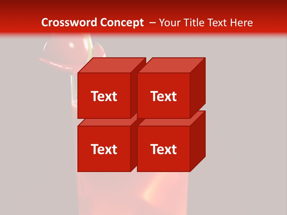 A Red Drink With Cherries In A Glass On A Black Background PowerPoint Template