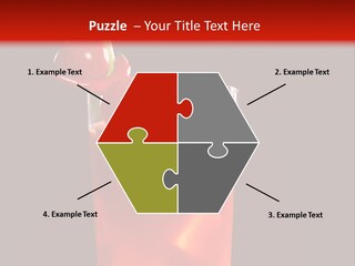 A Red Drink With Cherries In A Glass On A Black Background PowerPoint Template