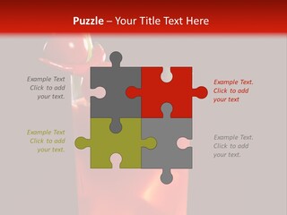 A Red Drink With Cherries In A Glass On A Black Background PowerPoint Template