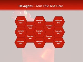 A Red Drink With Cherries In A Glass On A Black Background PowerPoint Template