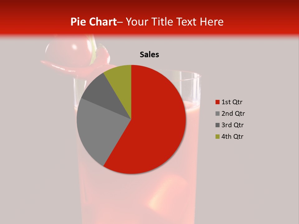 A Red Drink With Cherries In A Glass On A Black Background PowerPoint Template