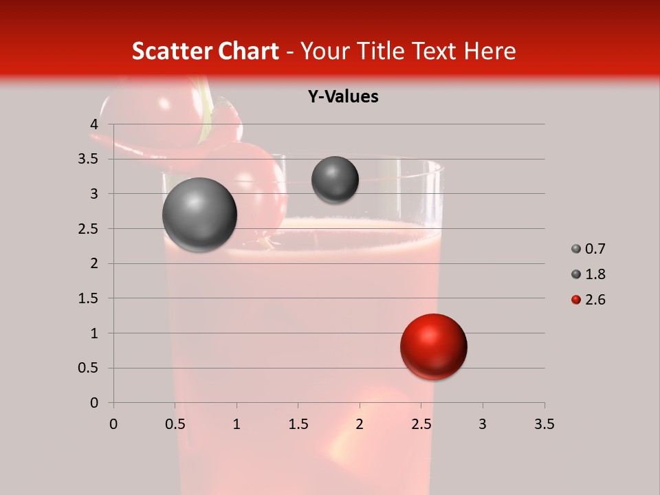 A Red Drink With Cherries In A Glass On A Black Background PowerPoint Template