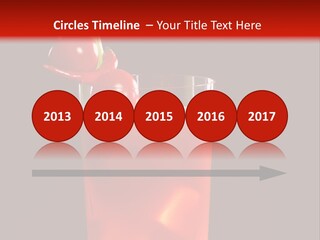 A Red Drink With Cherries In A Glass On A Black Background PowerPoint Template