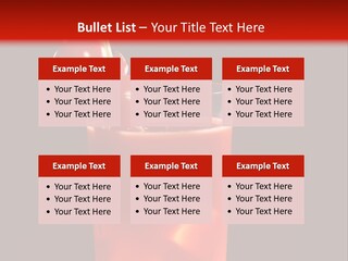 A Red Drink With Cherries In A Glass On A Black Background PowerPoint Template