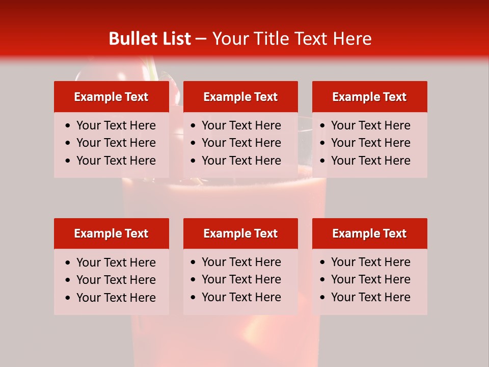 A Red Drink With Cherries In A Glass On A Black Background PowerPoint Template