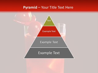 A Red Drink With Cherries In A Glass On A Black Background PowerPoint Template