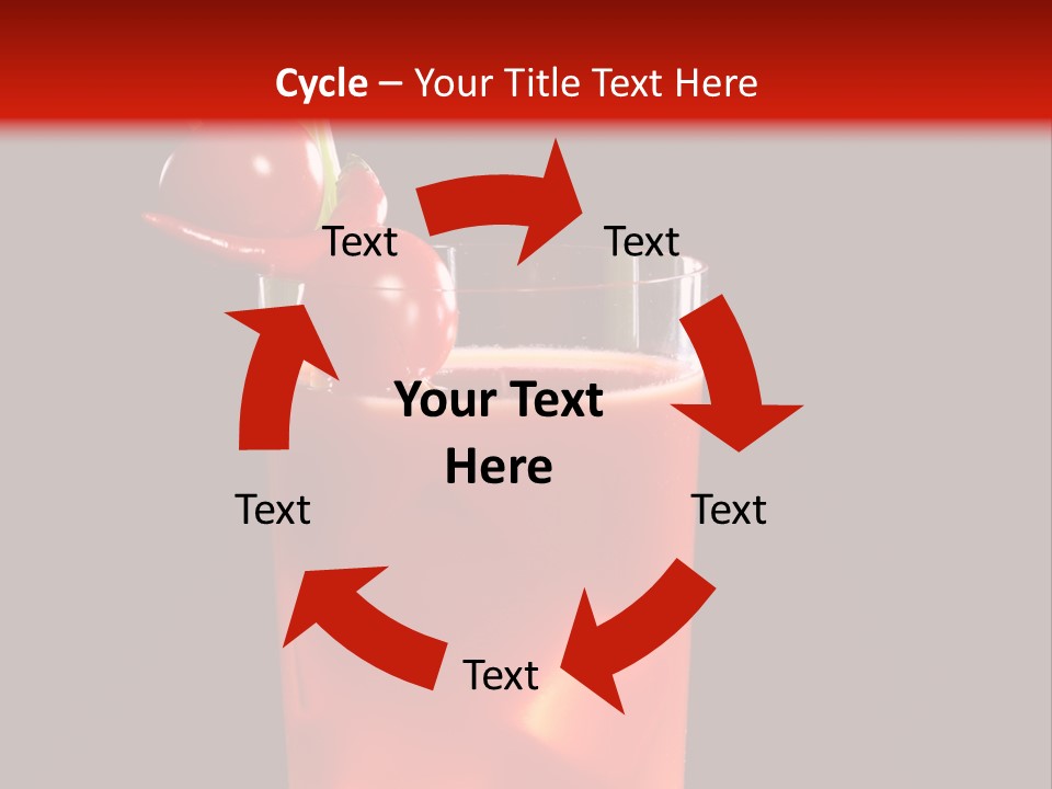 A Red Drink With Cherries In A Glass On A Black Background PowerPoint Template