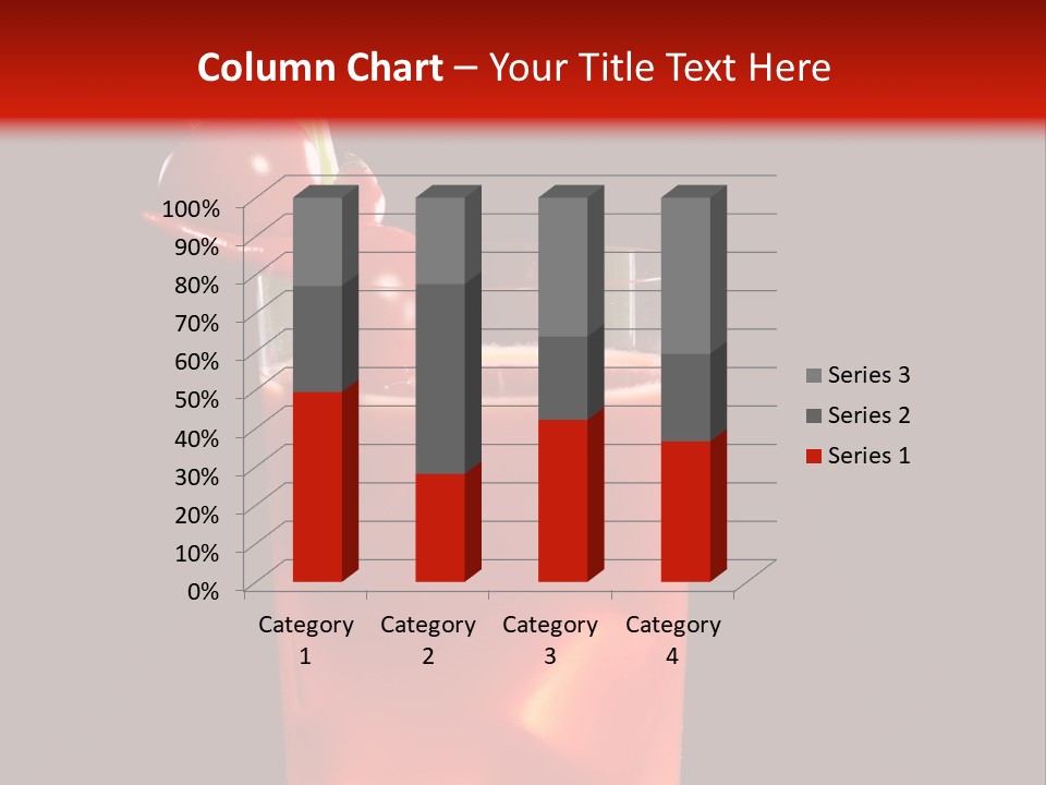 A Red Drink With Cherries In A Glass On A Black Background PowerPoint Template