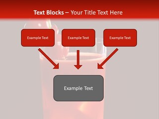 A Red Drink With Cherries In A Glass On A Black Background PowerPoint Template