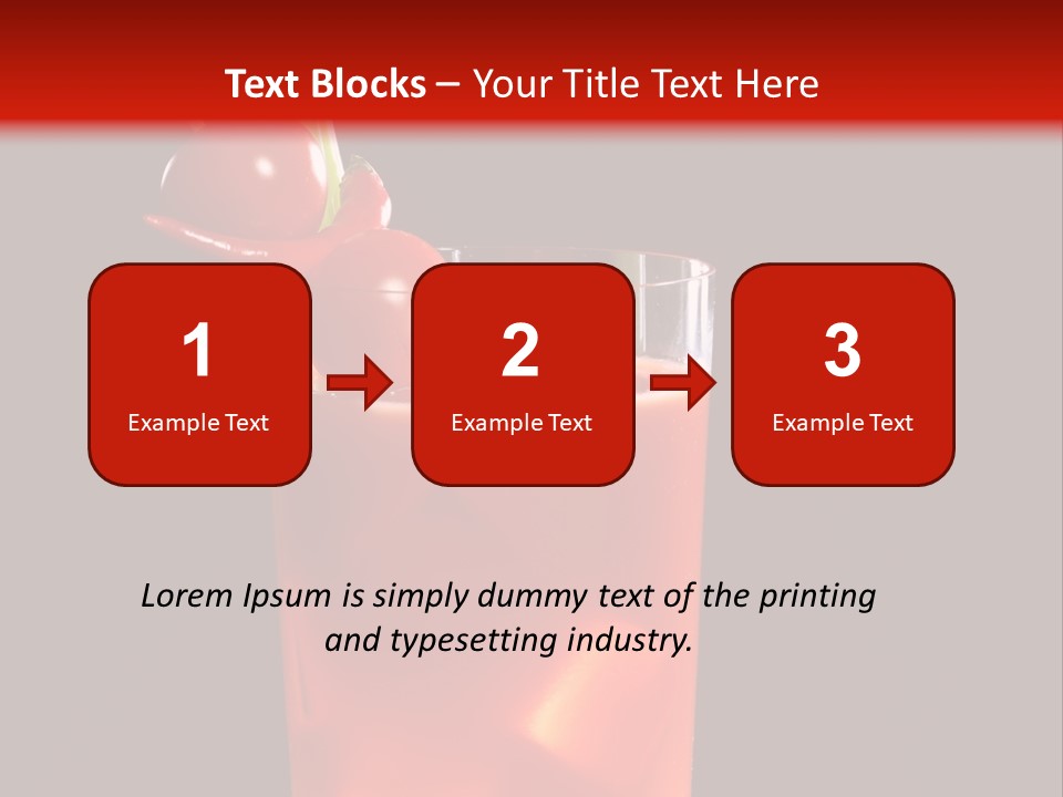 A Red Drink With Cherries In A Glass On A Black Background PowerPoint Template