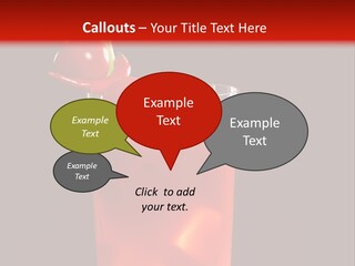A Red Drink With Cherries In A Glass On A Black Background PowerPoint Template