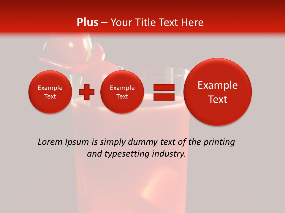 A Red Drink With Cherries In A Glass On A Black Background PowerPoint Template