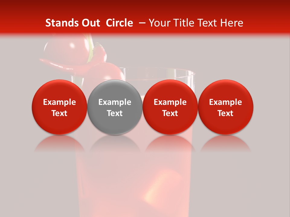 A Red Drink With Cherries In A Glass On A Black Background PowerPoint Template