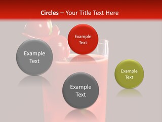 A Red Drink With Cherries In A Glass On A Black Background PowerPoint Template