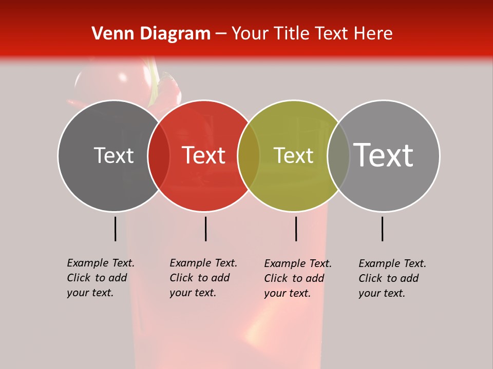 A Red Drink With Cherries In A Glass On A Black Background PowerPoint Template