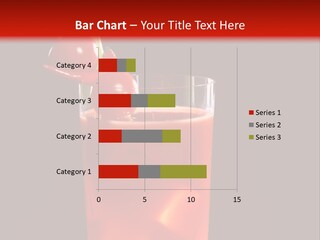 A Red Drink With Cherries In A Glass On A Black Background PowerPoint Template