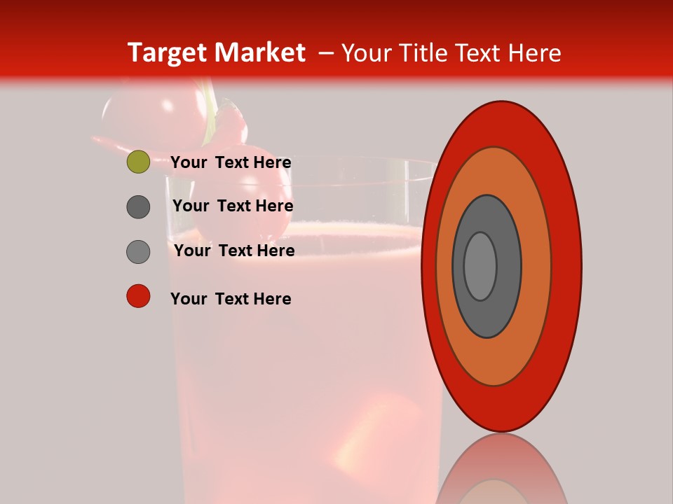 A Red Drink With Cherries In A Glass On A Black Background PowerPoint Template