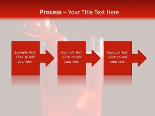 A Red Drink With Cherries In A Glass On A Black Background PowerPoint Template