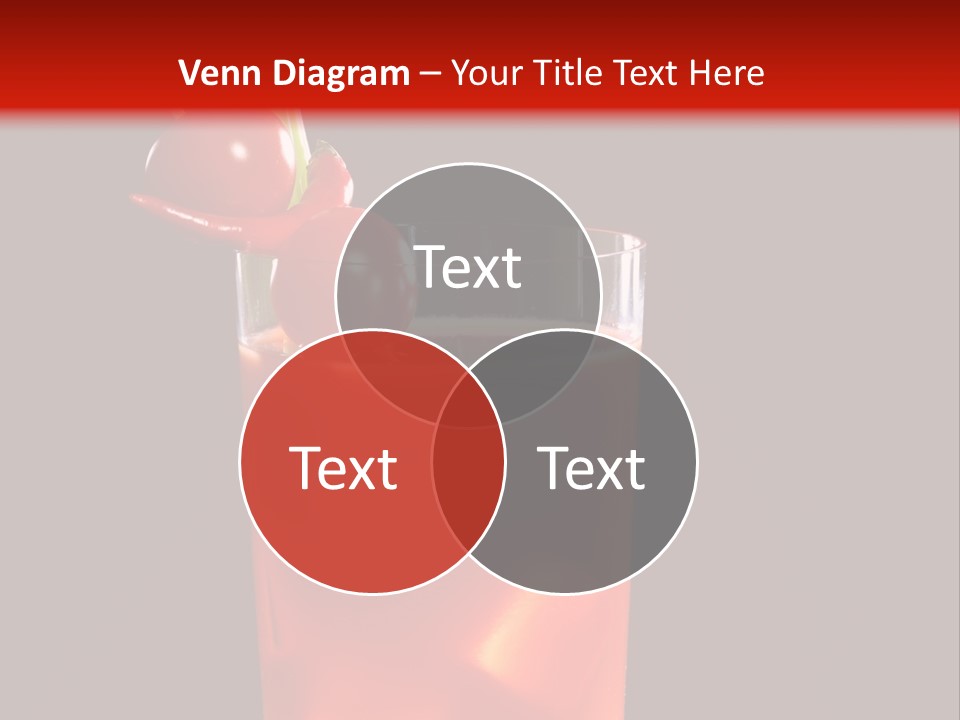 A Red Drink With Cherries In A Glass On A Black Background PowerPoint Template