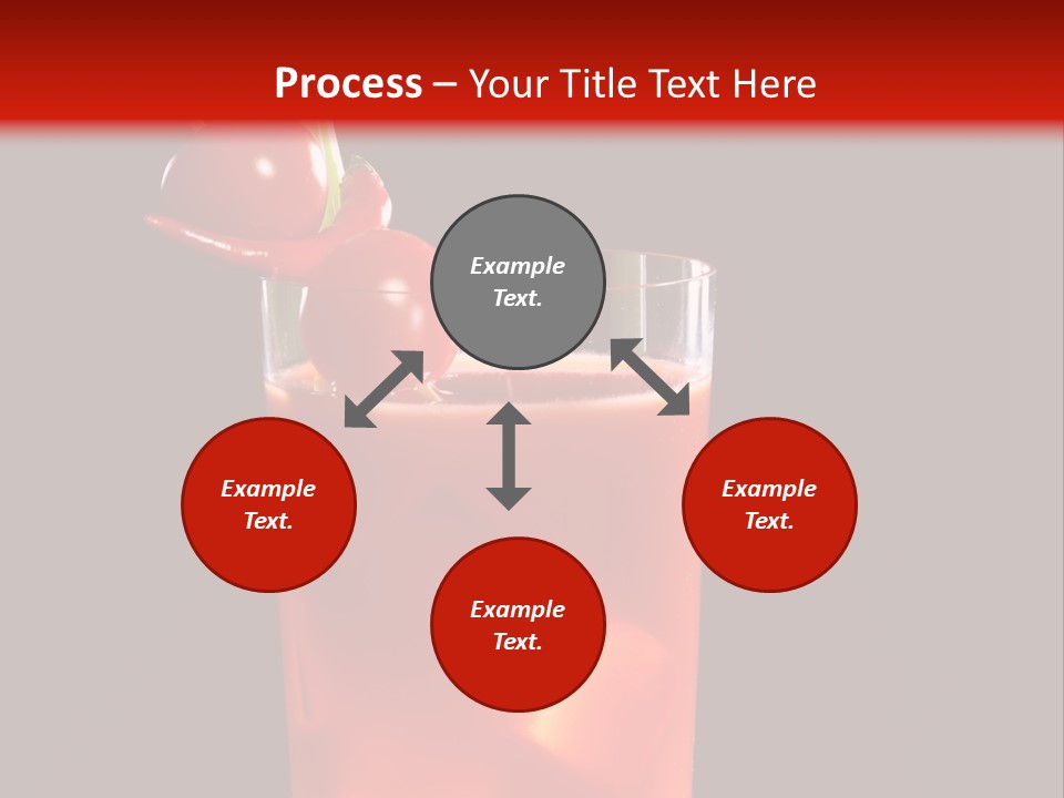 A Red Drink With Cherries In A Glass On A Black Background PowerPoint Template