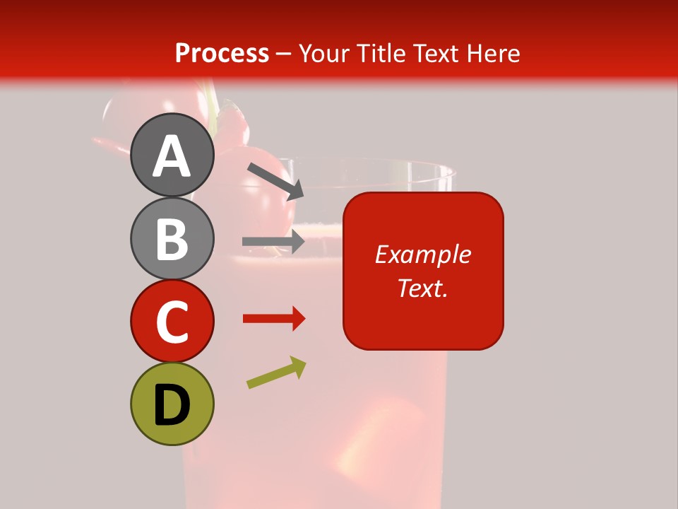 A Red Drink With Cherries In A Glass On A Black Background PowerPoint Template