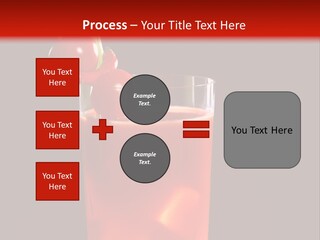 A Red Drink With Cherries In A Glass On A Black Background PowerPoint Template