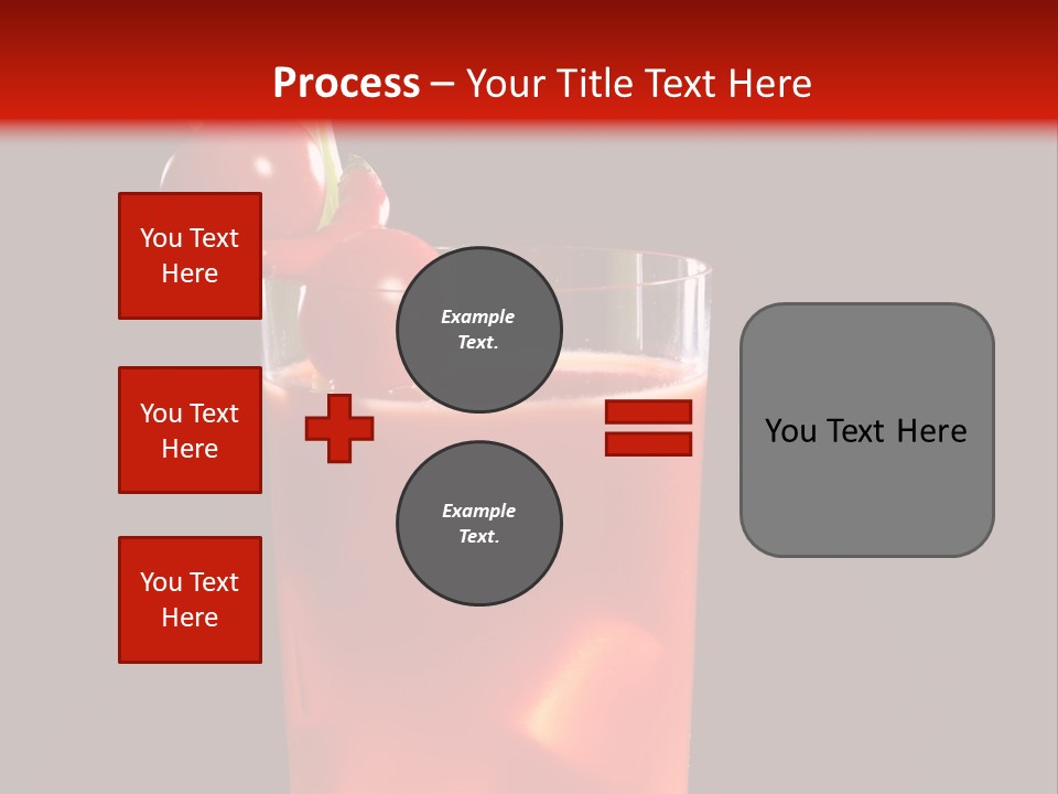 A Red Drink With Cherries In A Glass On A Black Background PowerPoint Template